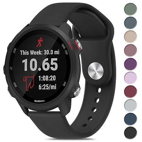 20mm Replacement Silicone Band for Garmin Watches - Black