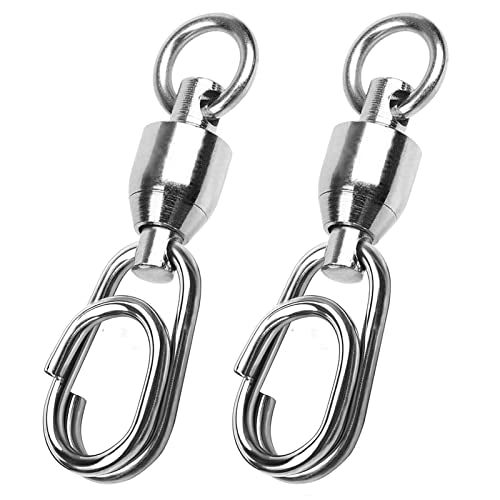 High Strength Stainless Steel Fishing Swivels with Ball Bearing 25pcs - Saltwater & Freshwater Tackle