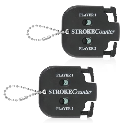 Golf Stroke Counter - 2 Pack Mini Black Clicker Score Keepers