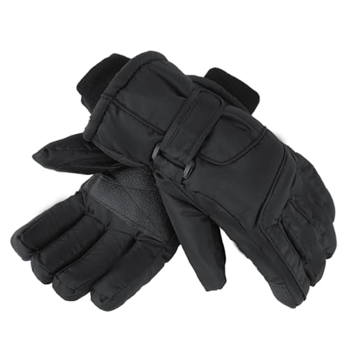 Thermal Ski Gloves - Waterproof & Windproof - Black, Medium
