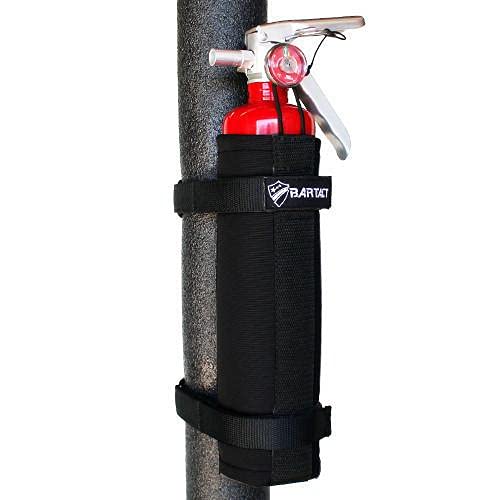 Bartact - 2.5 lb Roll Bar Fire Extinguisher Mount for Vehicle Holder, Adjustable Fire Extinguisher Holder Mount, US Made Universal Vehicle Fire Extinguisher Holder Fits All Roll Bars (Black)