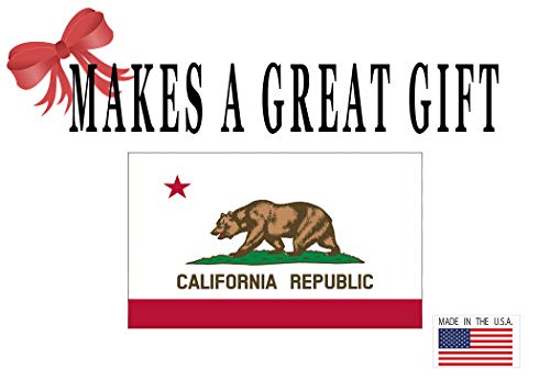 California Republic State Flag Car Decal - 3x5 Inch Vinyl Bumper Sticker