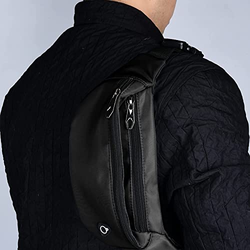 Water-Repellent Fanny Pack for Travel & Sports - 1 Pack Black