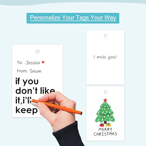 Funny Gift Tags - 18pcs White Sarcastic Gift Labels