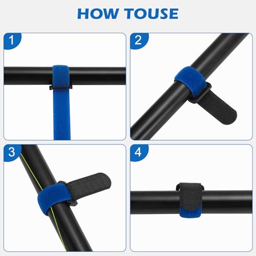 20Pcs Fishing Rod Holder Straps & Tackle Ties for Anglers