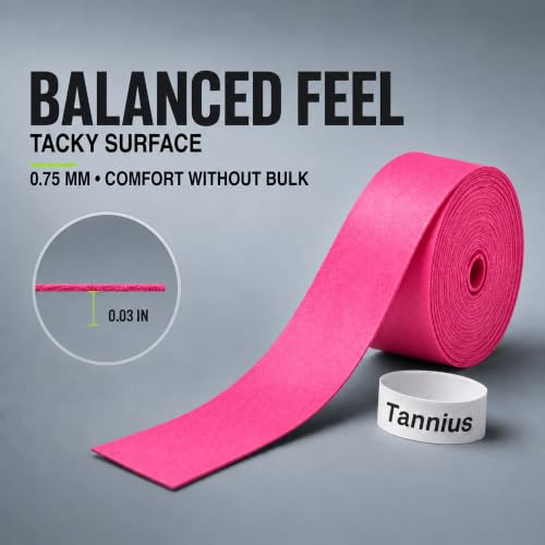 Pink Tennis Racket Overgrip 6-Pack Tacky, Sweat-Absorbing, Non-Slip Grip Tape for Tennis & More