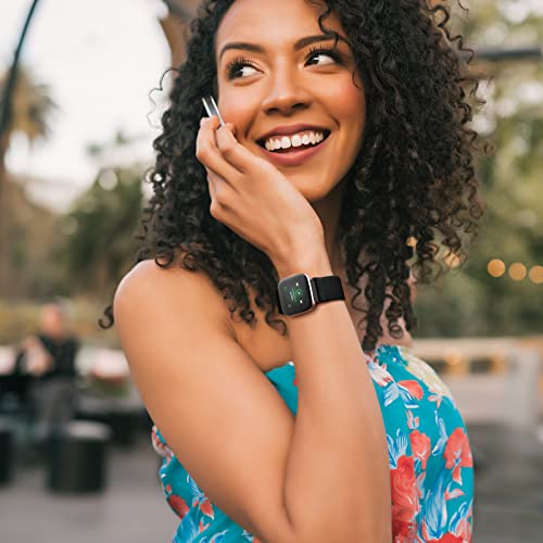 Stretchy Nylon Bands for Fitbit Versa 2 / Lite - Black