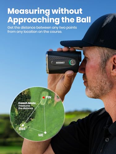 Golf Range Finder with Slope - 1300 Yards, 7X Magnification, Magnetic