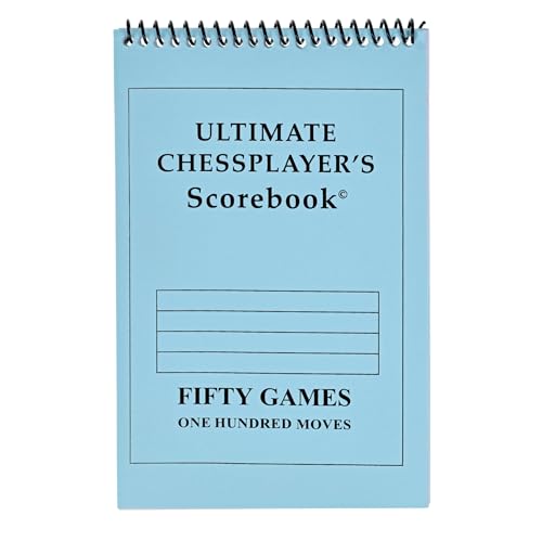 WE Games Ultimate Chess Scorebook 100 Moves - Spiral Bound & Paperback, 50 Games for Clubs & Tournaments