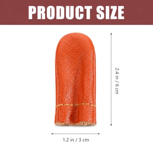 SEWACC 20 Pcs Leather Finger Cots for Needlework & Embroidery, 6x3x0.5cm
