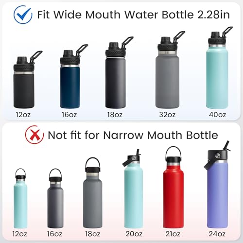 Hydro2Go Spout Lid Replacement for Hydro Flask Wide Mouth Water Bottles - Variation C