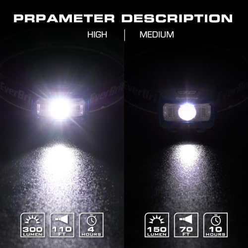 300 Lumens LED Headlamp with 5 Modes - Sapphire Blue