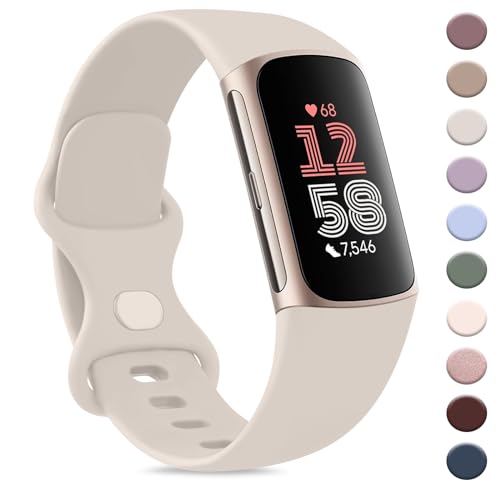 Fitbit Charge 6 / 5 Replacement Bands - Starlight Small