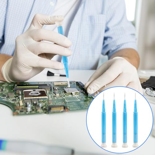 4 Pcs Plastic & Ceramic Screwdriver Set, Non-Conductive Slotted Screwdrivers for High-Frequency Circuit Adjustment, Precision Tools for Electronics Repair, Watchmaking, and Sensitive Equipment