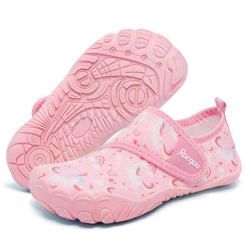 Racqua Kids Water Shoes - Little & Big Kids Quick Dry Aqua Sport Shoes - Unicorn Model Wzk1657