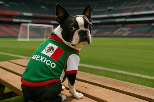 Mexico Dog Jersey - Breathable Mesh Puppy Soccer Shirt - XS