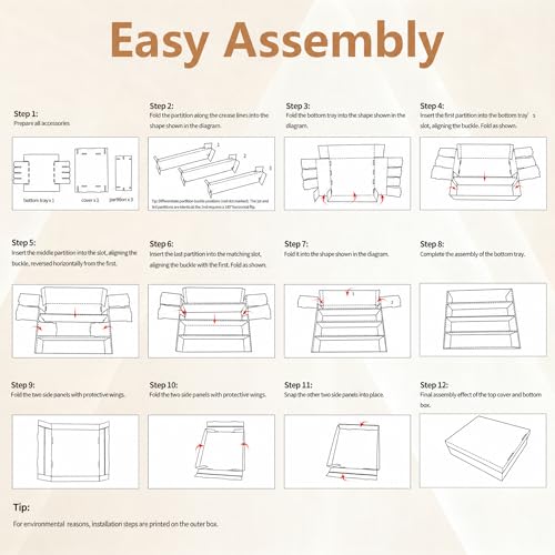 4 Pack Trading Card Storage Boxes with 64 Dividers - 3600 Count Capacity