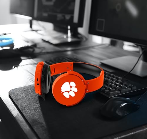 Bluetooth Headphones with Microphone - Clemson Tigers Colors