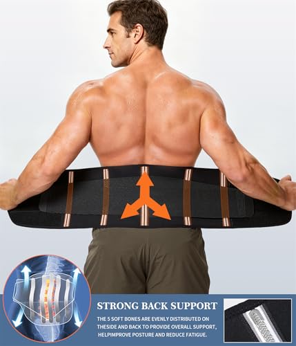 Neoprene Waist Trimmer Ab Belt - Black, X-Large