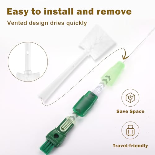 XYFuuee 5Pcs Green Water Bottle Cleaning Brush Set - 5-in-1 Drinkware Cleaner