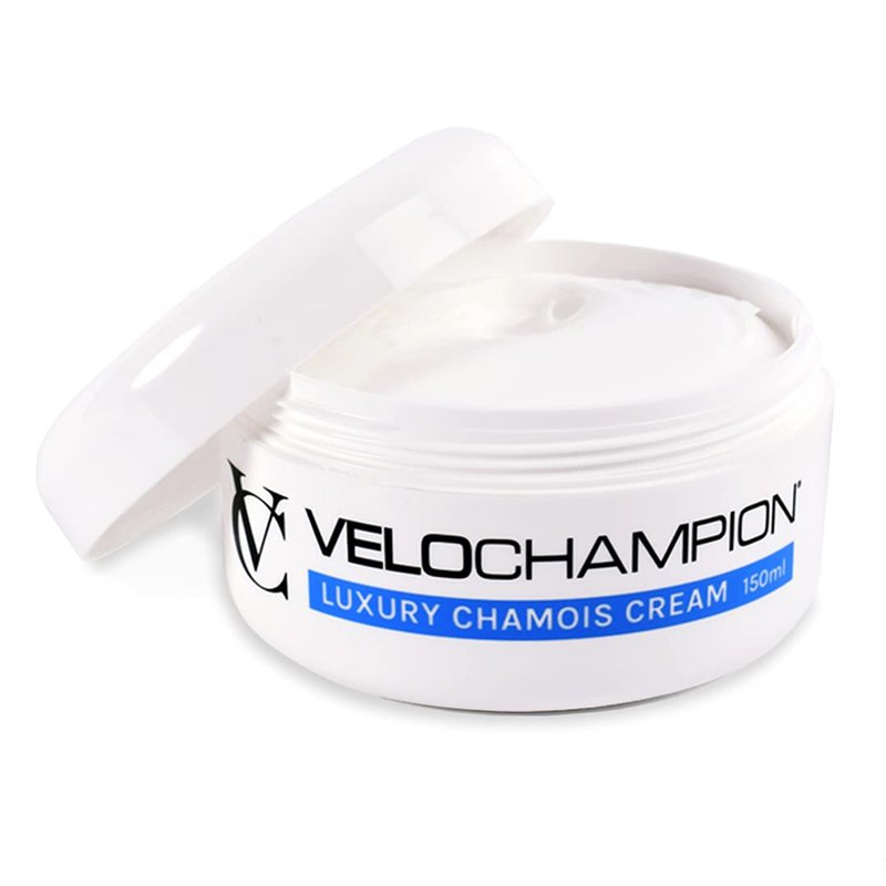 VeloChampion Luxury Chamois Cream | Vegan Anti Chafing Cream for Men and Women | For Cycling, Running, Triathlon and Thigh Rub (5.0 Fl Oz) Fragrance Free