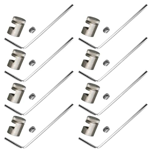 Universal Thumb Stud Knives Replacement for Buck 110 & Folding Knives - Silver, 8 Sets