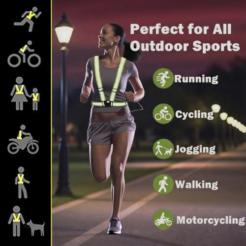 High Visibility Reflective Safety Vest - Adjustable Running Gear