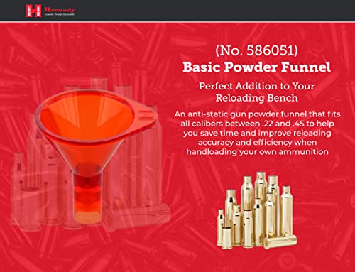 Basic Powder Funnel - Anti-Static Design for Reloading All Calibers .22 to .45