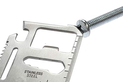 11-in-1 Stainless Steel Credit Card Multitool - 4 Pack EDC Survival Gear