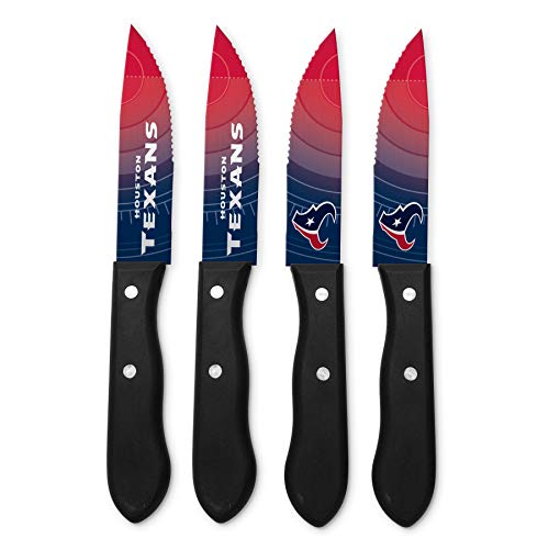 NFL Steak Knives Set - Houston Texans 9.5" Team Color