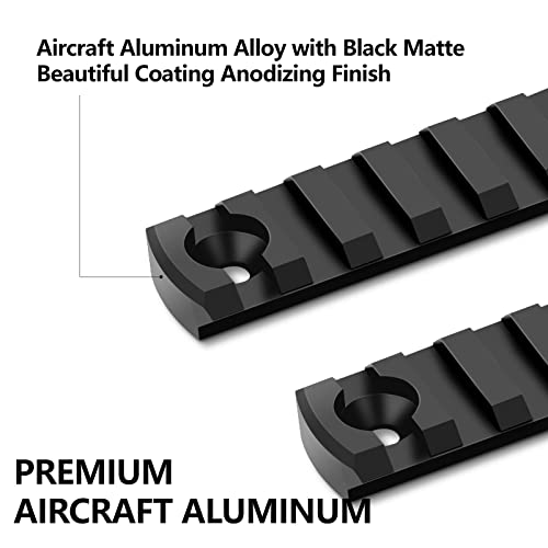 Aluminum Single-Sided Standard Rail Accessory Set - Squared Corner