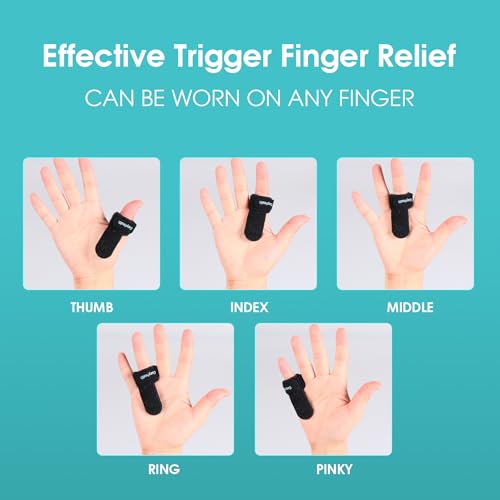 Trigger Finger Splint Support Brace - 2 Pack Universal Fit