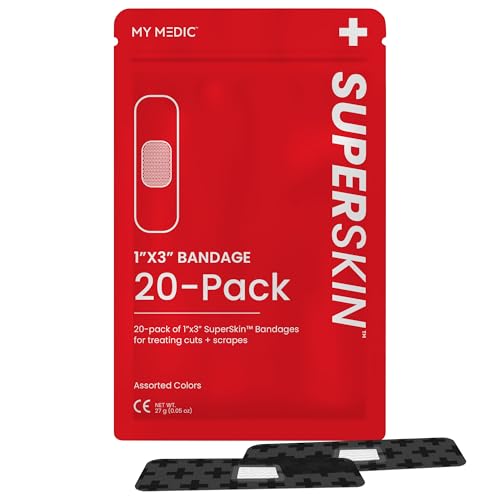 Adhesive Bandages with Aloe 20-Pack - Latex-Free, 1x3 Inch Flexible First Aid Bandages