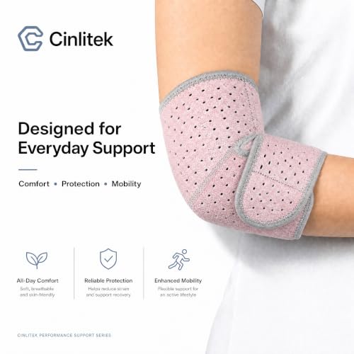 Adjustable Elbow Brace for Men & Women - Pink Compression Support