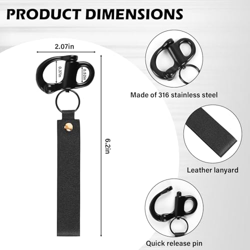 Quick Release Clip Shackle for SCBA Mask - 316 Stainless Steel
