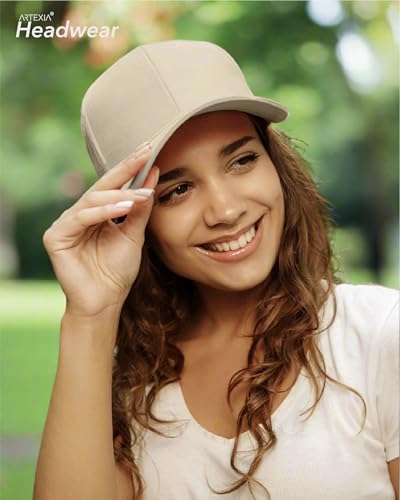 Artexia Beige Baseball Cap for Men & Women 100% Cotton Cooling Hat