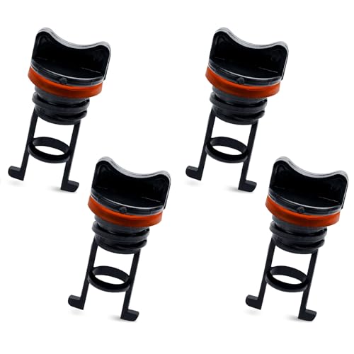 Kayak Drain Plugs - 4 Pack Nylon Boat Drain Plugs - Orange