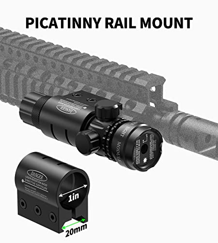Tactical Green Laser Sight with Picatinny & Barrel Mount - Pressure Switch