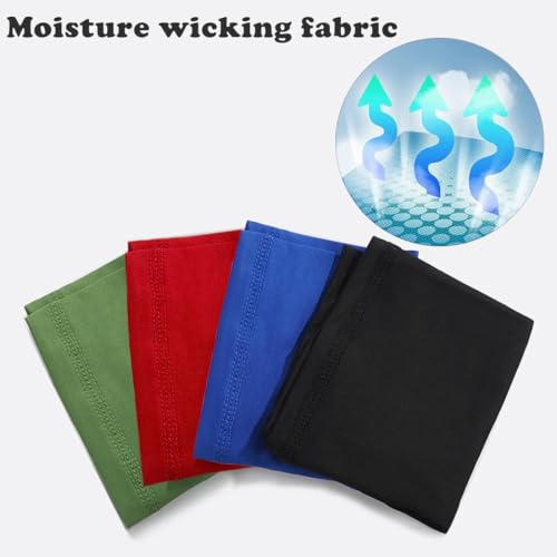 Unisex Skull Caps 4-Pack Breathable Running Cycling Beanies - Black, Blue, Red, Green