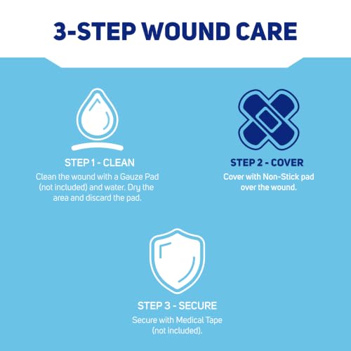 Non-Stick First Aid Pads - 3x4 Inch, 25 Count