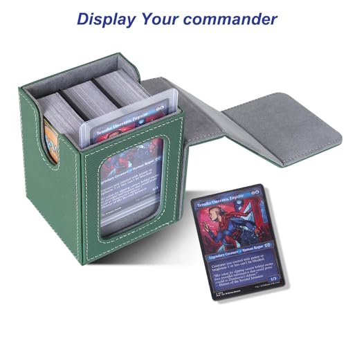MTG Commander Deck Box – Holds 100 Double Sleeved Cards, Dice Bag & 2 Dividers