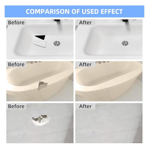 Marble Tile Repair Kit, Porcelain Tub Repair Kit Waterproof Leak-Proof for Fiberglass Shower, Granite, Ceramic Sink, Quartz, Resin, Toilet, Floor Tile (4 Color)
