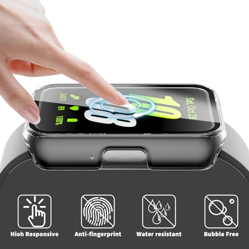 Screen Protector Case for Samsung Galaxy Fit 3 - 4-Pack, Black/Silver/Navy Blue/Clear