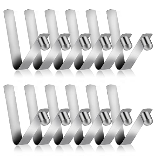 6mm Stainless Steel Push Button Spring Clips - 12 Pack for Camping