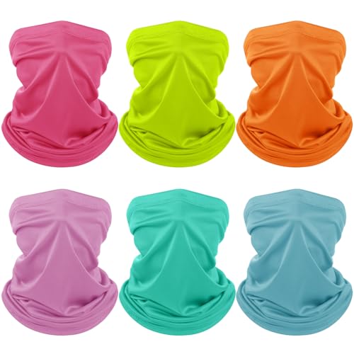 Geyoga 6 Pack Cooling Neck Gaiter Face Mask for Men - Vibrant Color