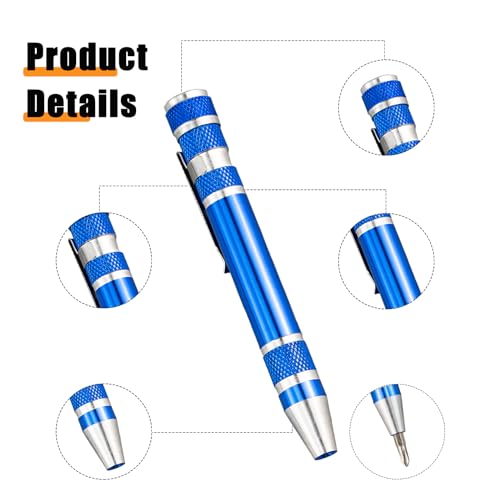 4 PCS 8-in-1 Multitool Pen Screwdriver Set - Magnetic Mini Tool