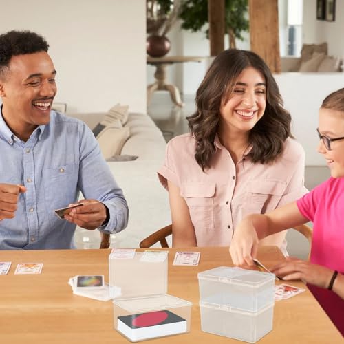 Uncle Yang 4-Pack Plastic Card Storage Boxes - Transparent Game Card Cases