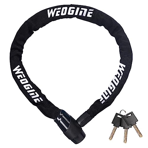 Heavy Duty Bike Chain Lock - 2.72 Ft Anti-Theft Security Lock - Black 4MM