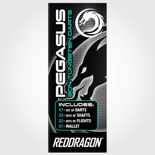 Red Dragon Pegasus Original 24g Tungsten Darts Set with Case - Professional Quality