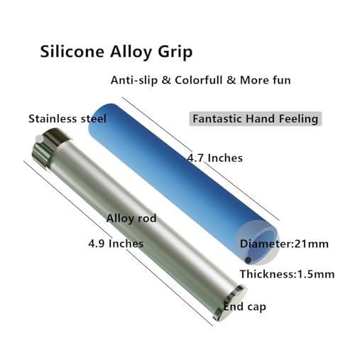 Adjustable Jump Rope - 5mm PVC Cord with Alloy Handles, Blue